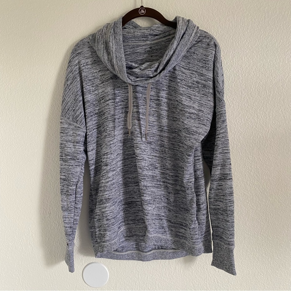 Athleta Women's Gray Blissful Cowl Neck Sweatshirt Size Medium